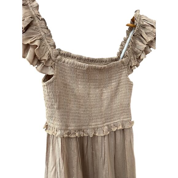 PQ Swim Carrie Tan Square-Neck Tier Dress Size Medium/Large - Picture 9 of 11